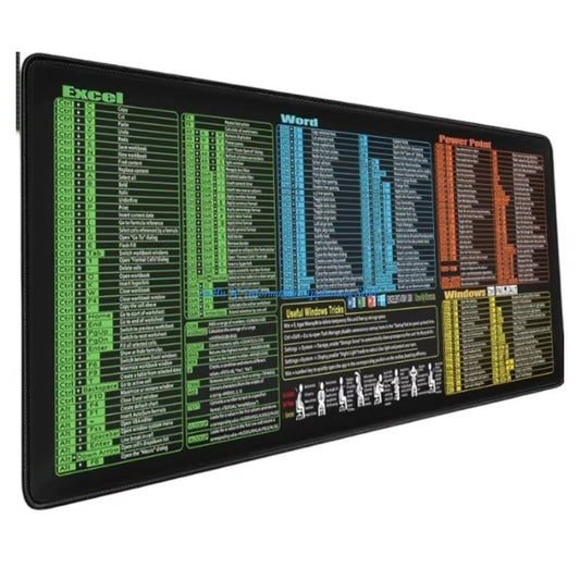 J0MB Desk Pad with Excels Word Function Key Providing Spacious and Waterproof Surfaces for Office and Gaming